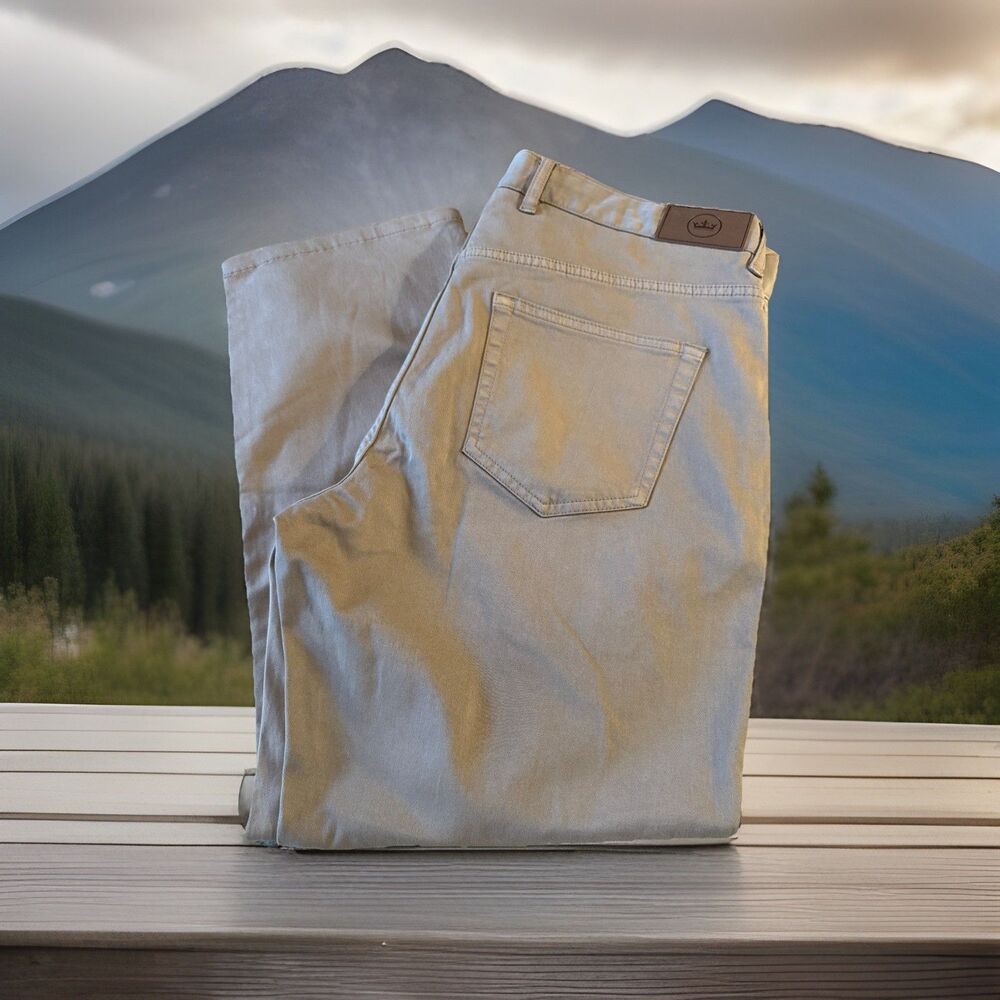 Peter‎ Millar Men's Ultimate Sateen Five-Pocket Pant Beige Size34/25.5